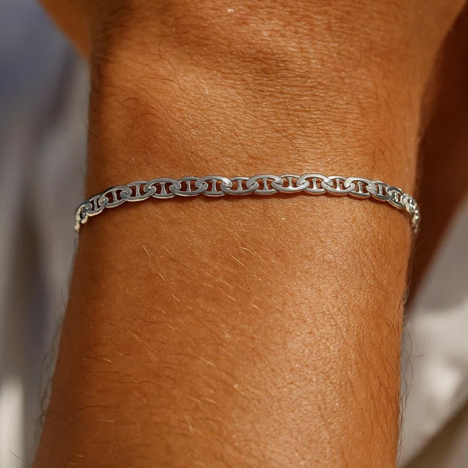 Mariner Silver Men Bracelet - ARTSY SILVER