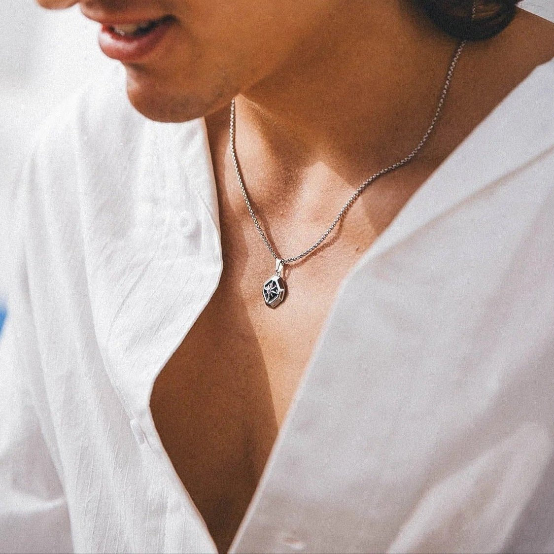 Dishes Breaking Pendant - ARTSY SILVER