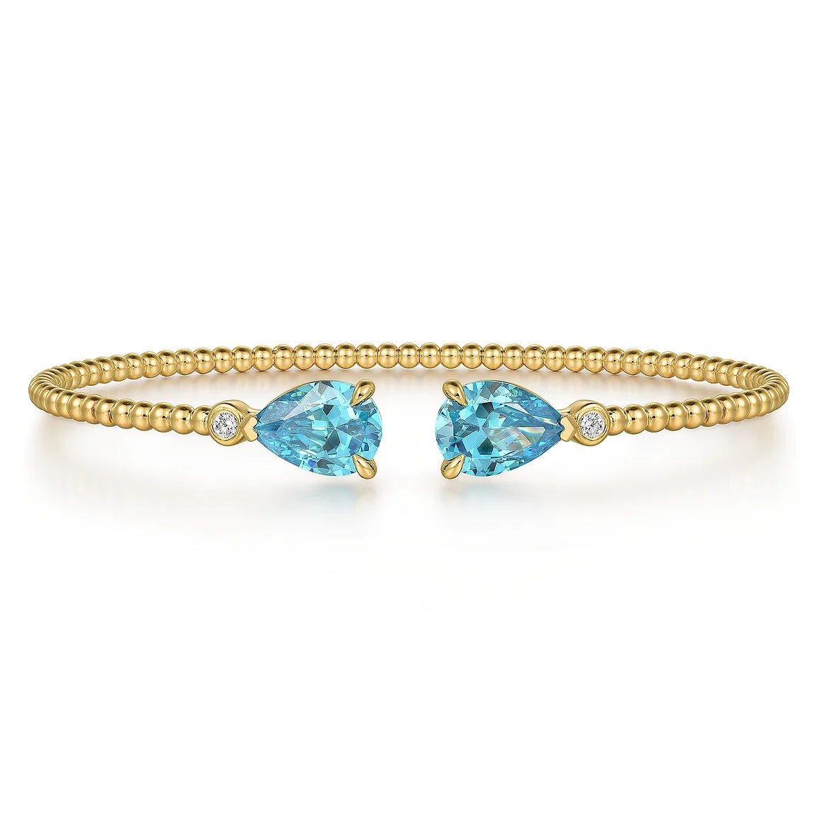 Mermaid Aquamarine Bangle - ARTSY SILVER
