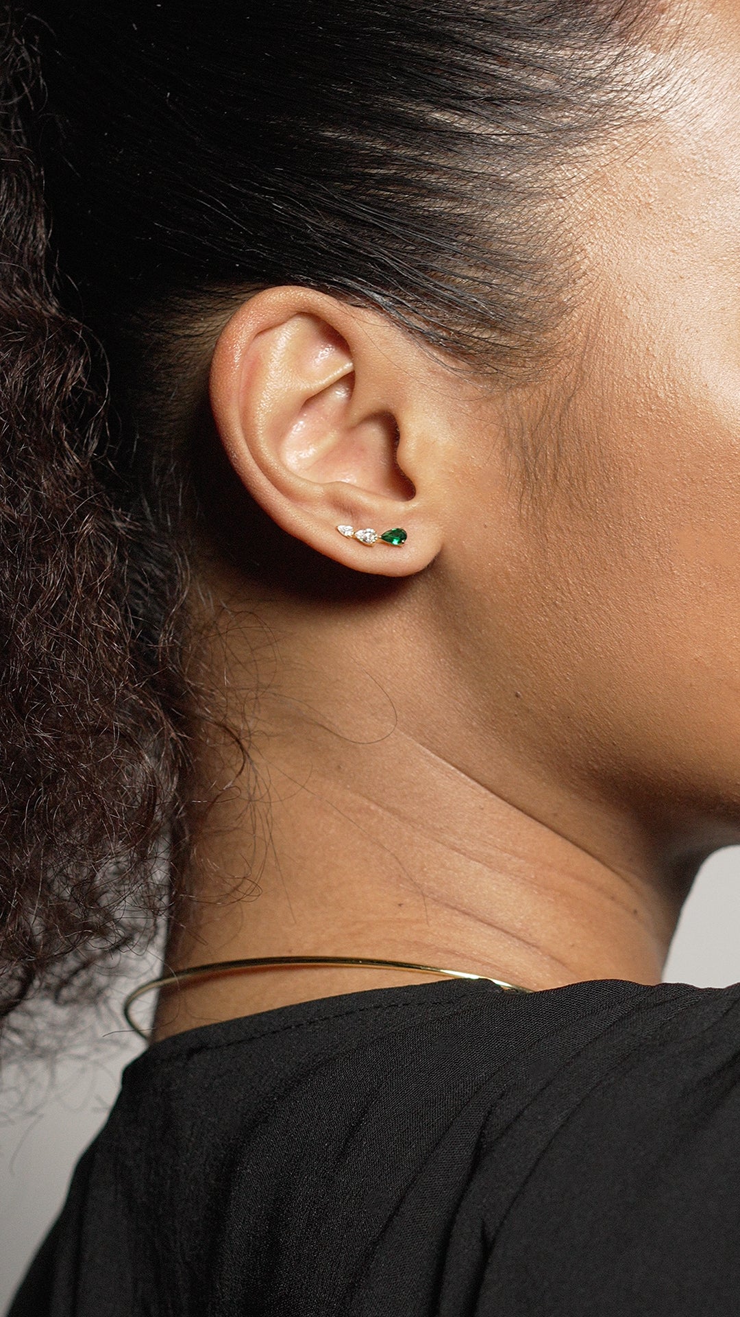 Mix Stones Ear Climber