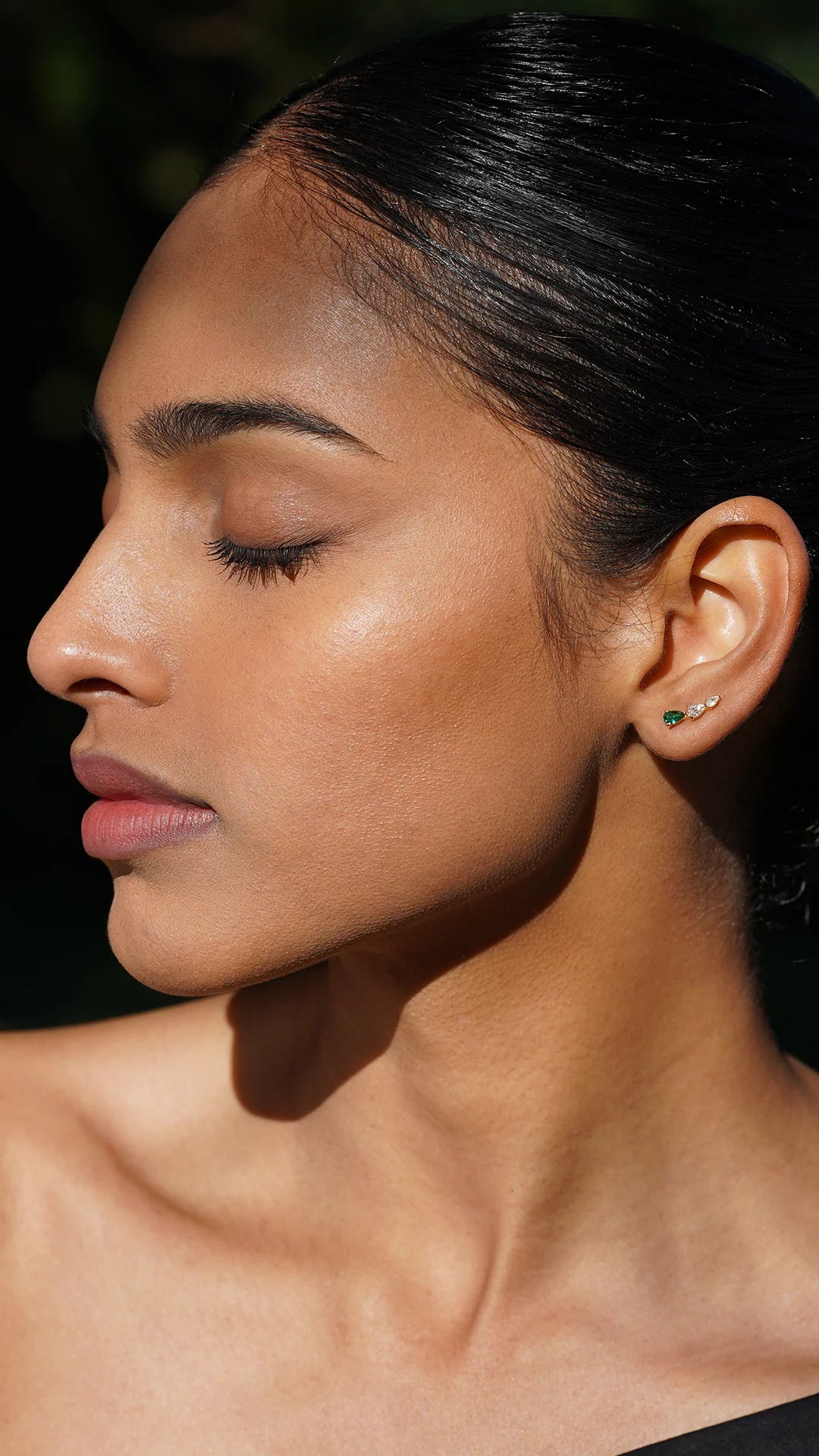 Mix Stones Ear Climber