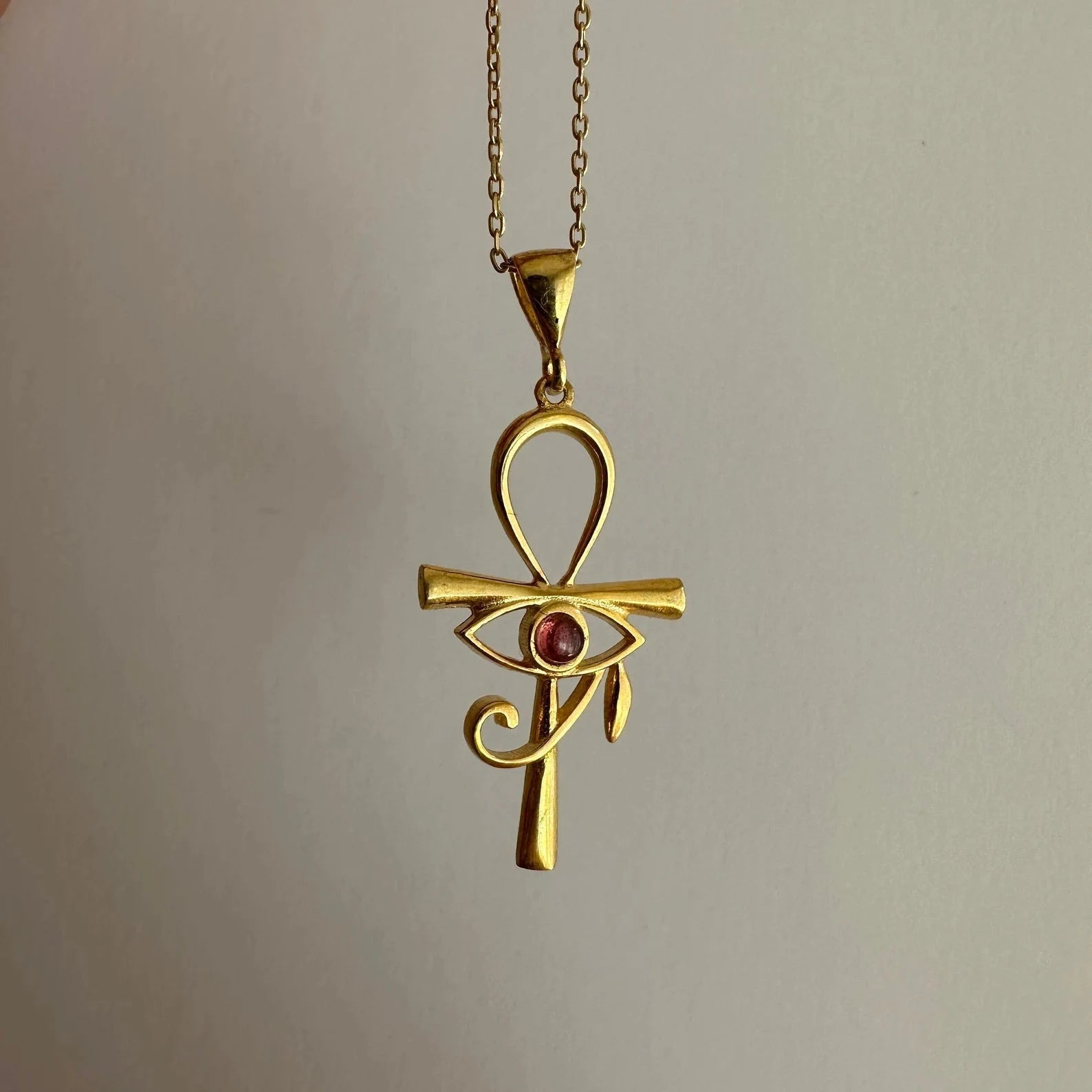 Modern Twist Ankh Men Necklace - ARTSY SILVER