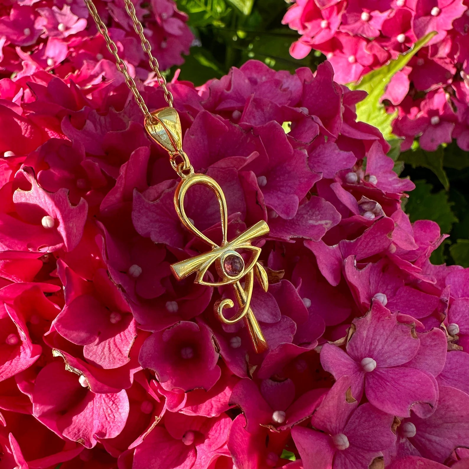 Modern Twist Ankh Necklace - ARTSY SILVER