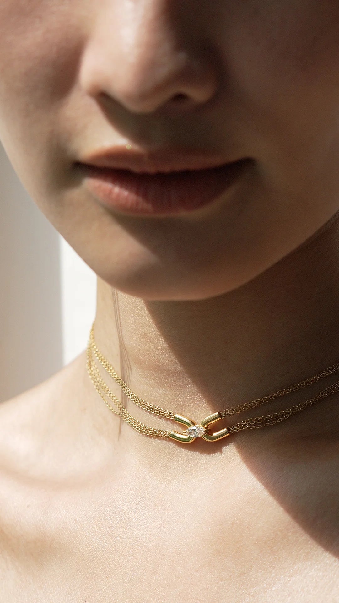 Multi Chains Adjustable Necklace Gold Plating - ARTSY SILVER