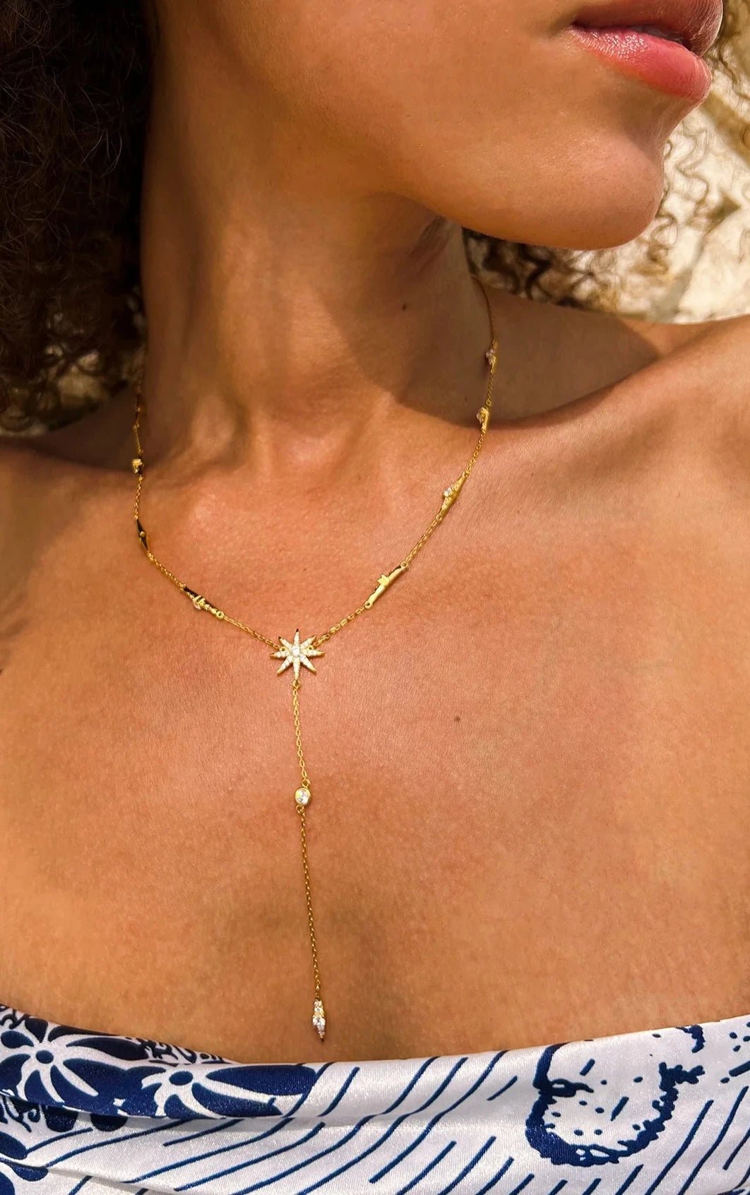 Shine Star Golden Necklace & Bracelet Set - ARTSY SILVER