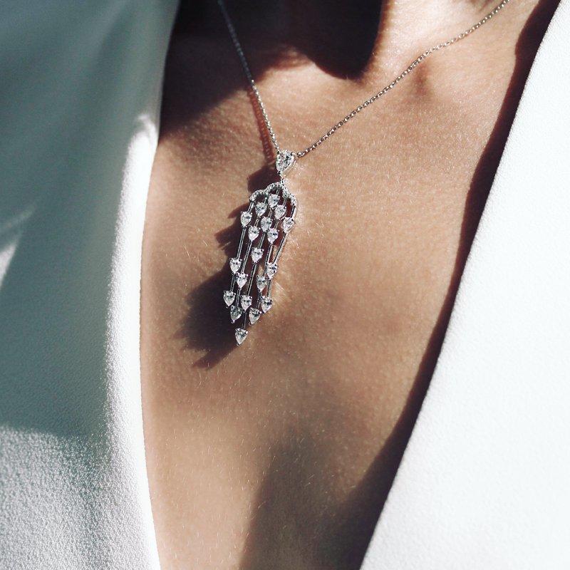 multi drop zircon stones necklaces