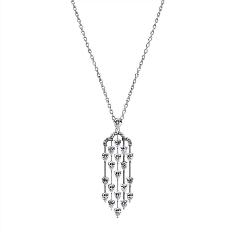 Flawless Queen Adjustable Zircon Necklace - ARTSY SILVER