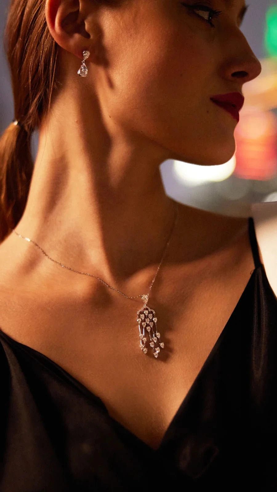 Flawless Queen Adjustable Zircon Necklace - ARTSY SILVER