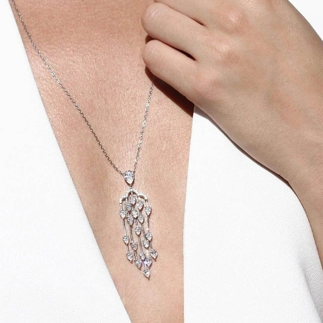 Flawless Queen Adjustable Zircon Necklace - ARTSY SILVER
