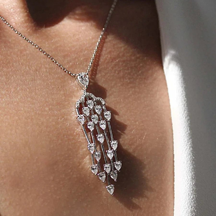 Flawless Queen Adjustable Zircon Necklace - ARTSY SILVER