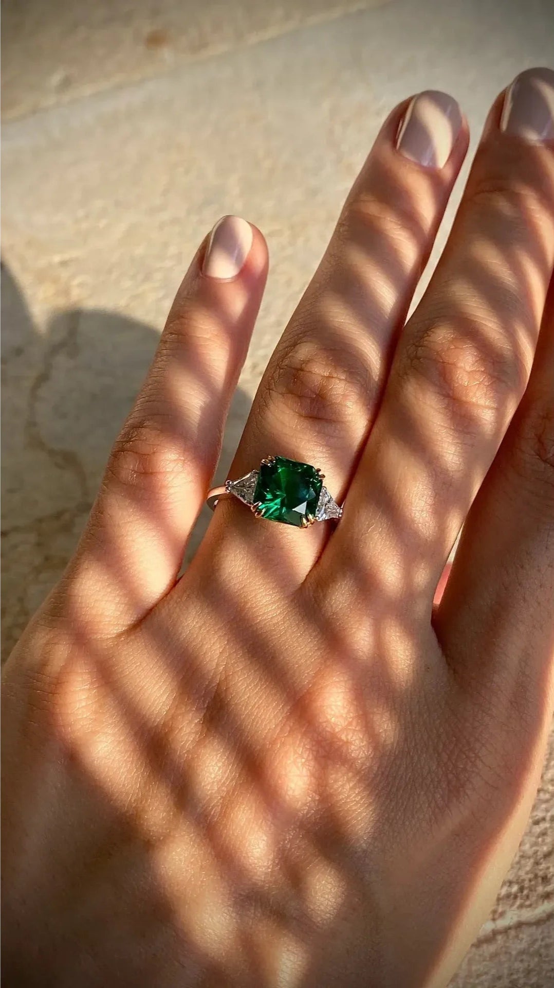 Muse Emerald Ring - ARTSY SILVER