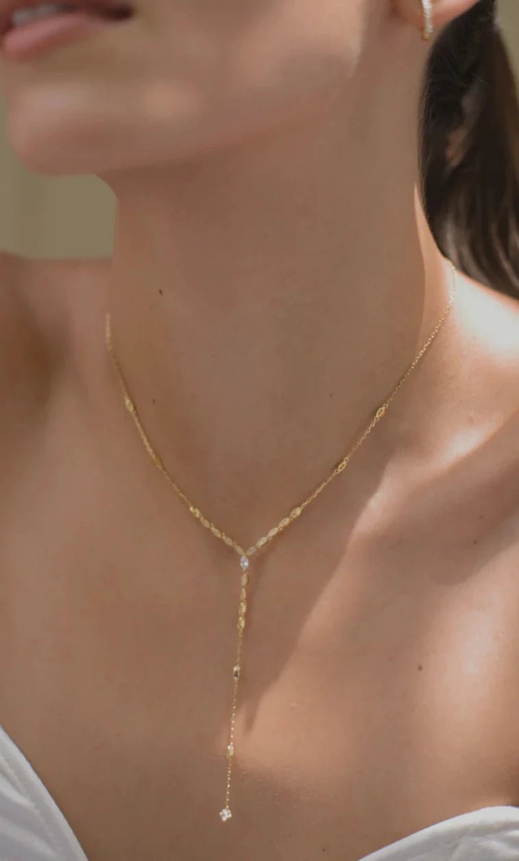 Must Have Gold Plated Lariat Necklace - ARTSY SILVER