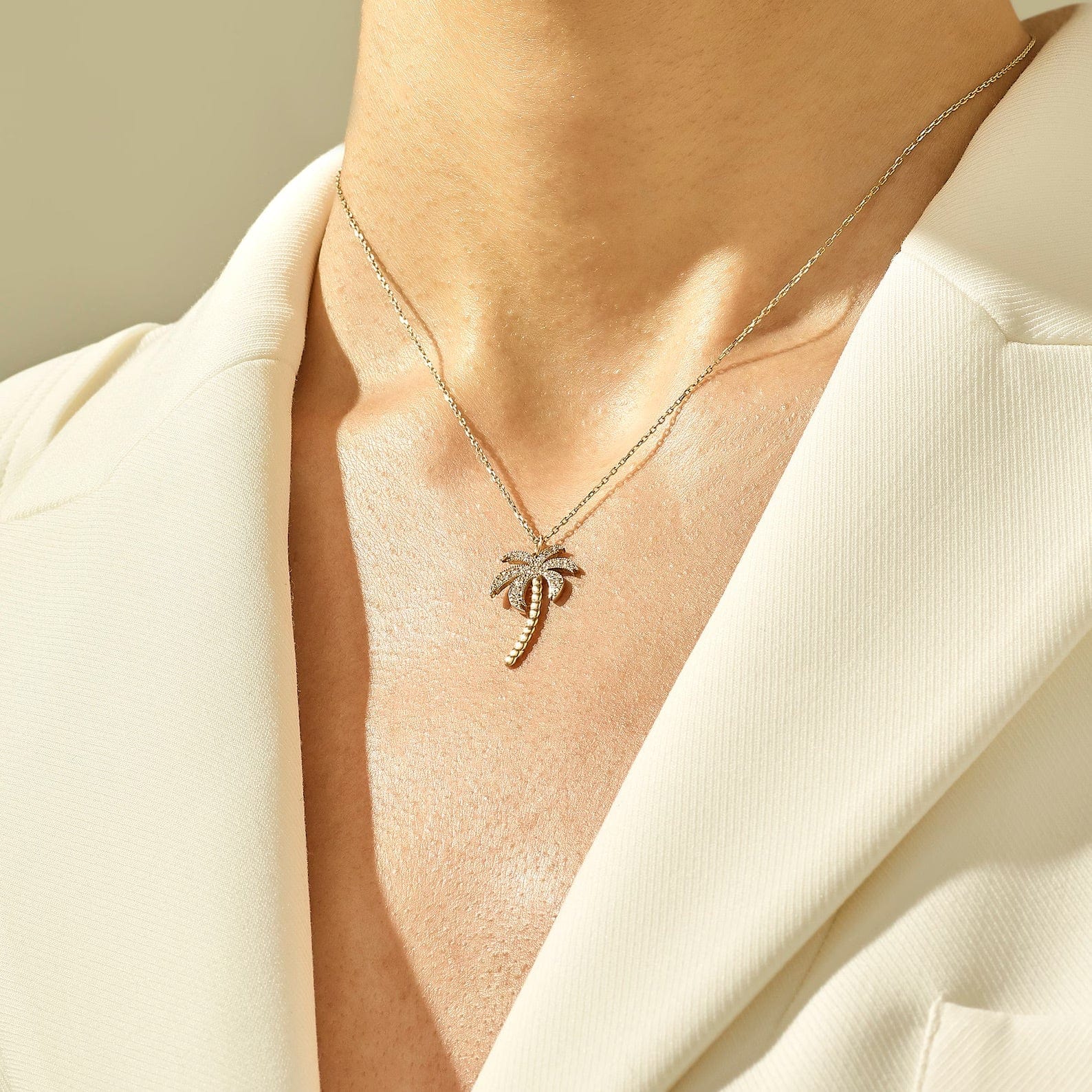 Palm Tree Necklace - ARTSY SILVER