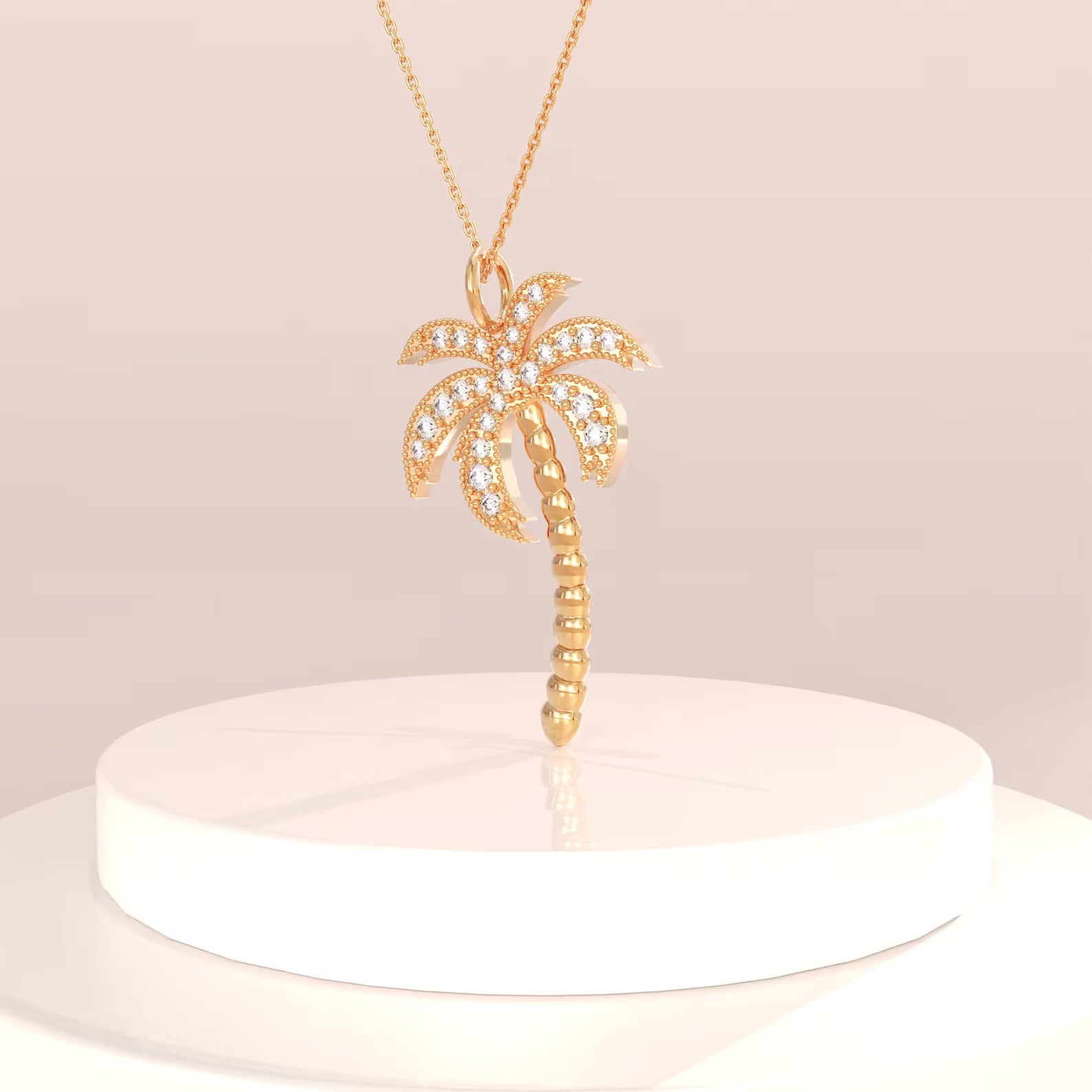 Palm Tree Necklace - ARTSY SILVER