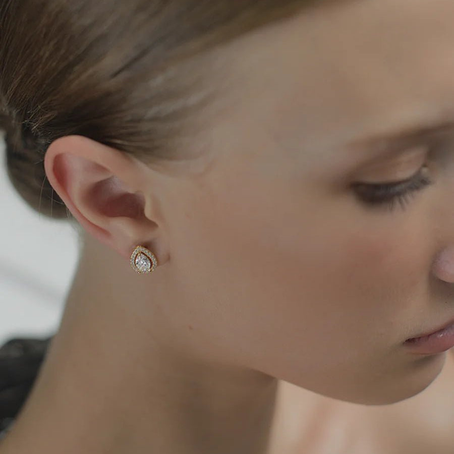 Swan Lake Gold Plated Earrings - ARTSY SILVER