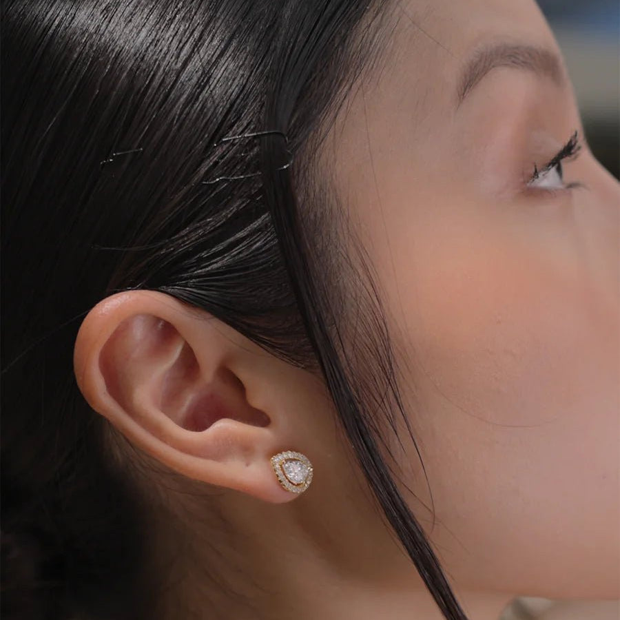 Swan Lake Gold Plated Earrings - ARTSY SILVER