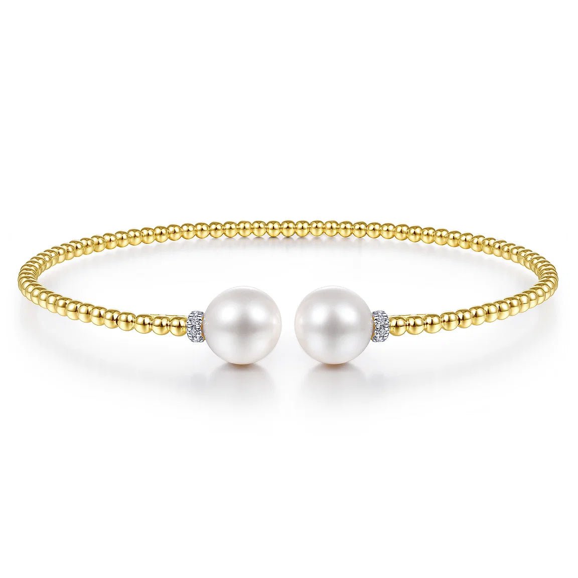Pearl Pop Open Bangle - ARTSY SILVER