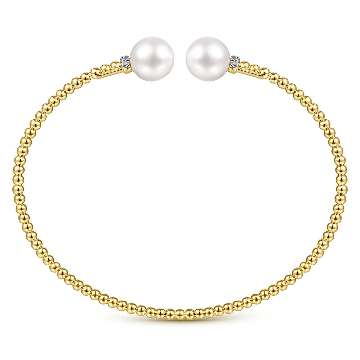 Pearl Pop Open Bangle - ARTSY SILVER