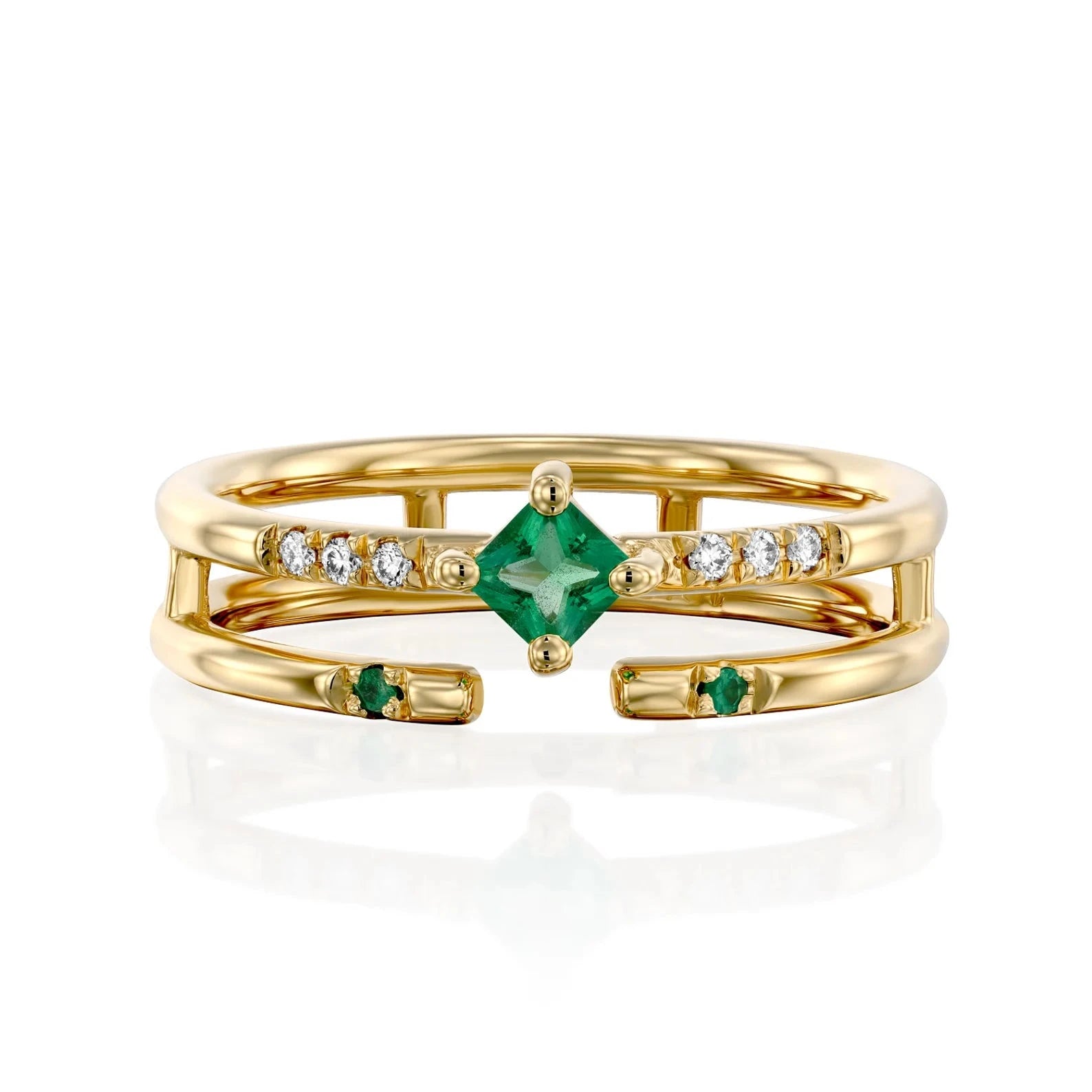 Princess Emerald Ring - ARTSY SILVER