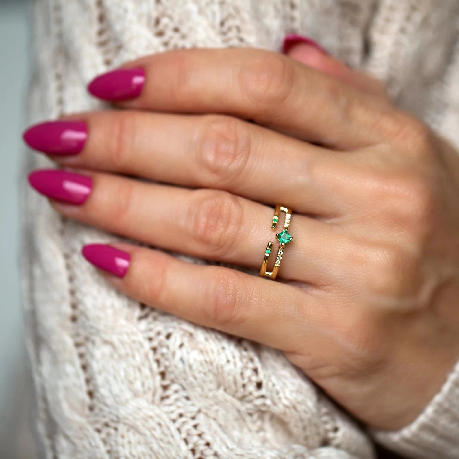 Princess Emerald Ring - ARTSY SILVER