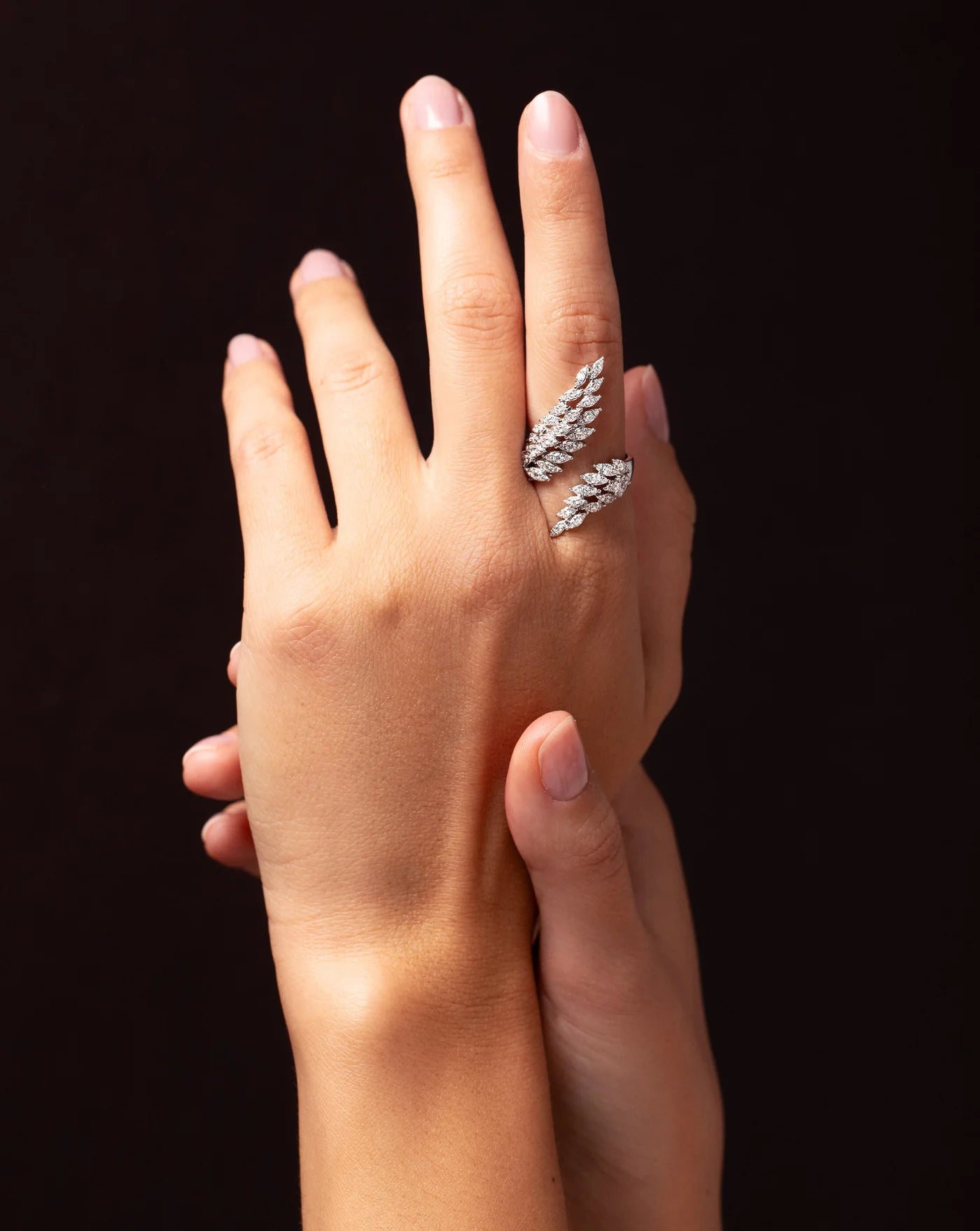 Angel Blooming Wrap Zircon Ring