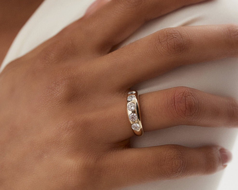 City Moon Zircon Band - ARTSY SILVER