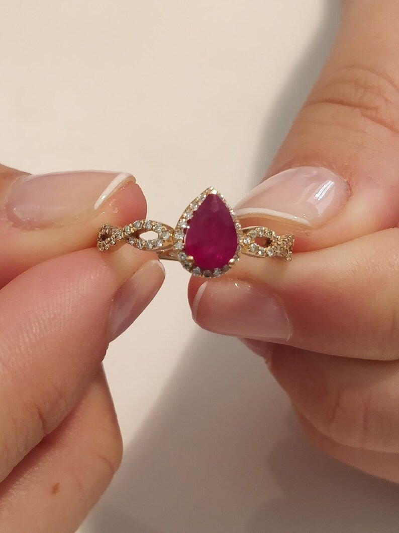 Miraculous Ruby Stone Ring - ARTSY SILVER