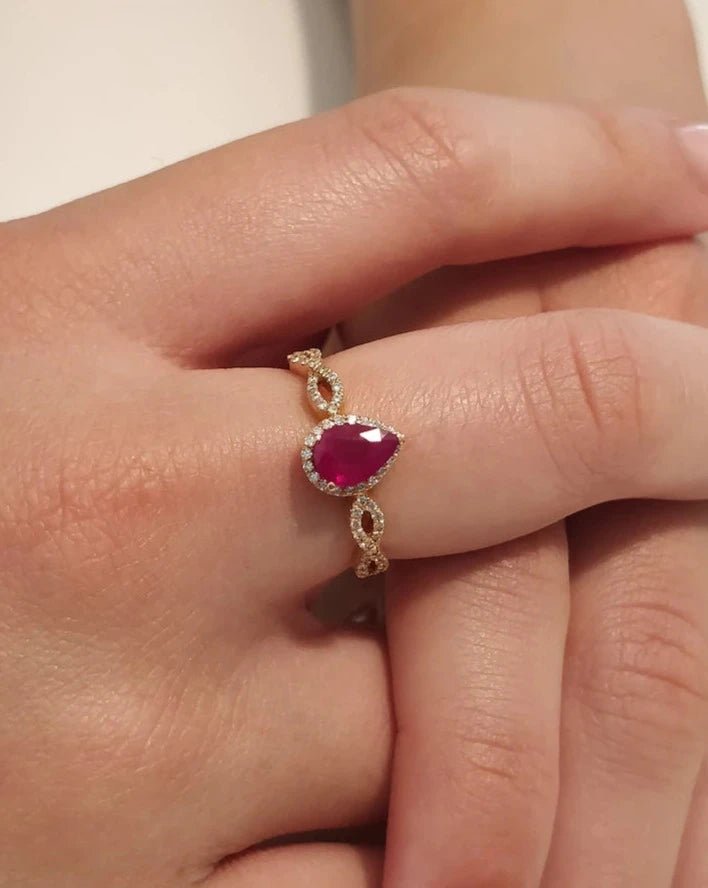 Miraculous Ruby Stone Ring - ARTSY SILVER