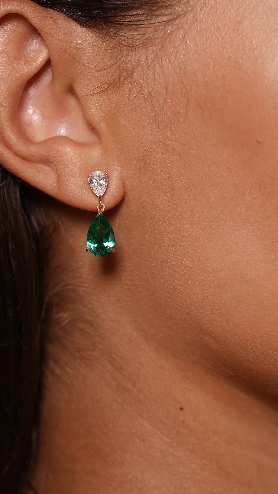 Matcha Emerald Earrings - ARTSY SILVER