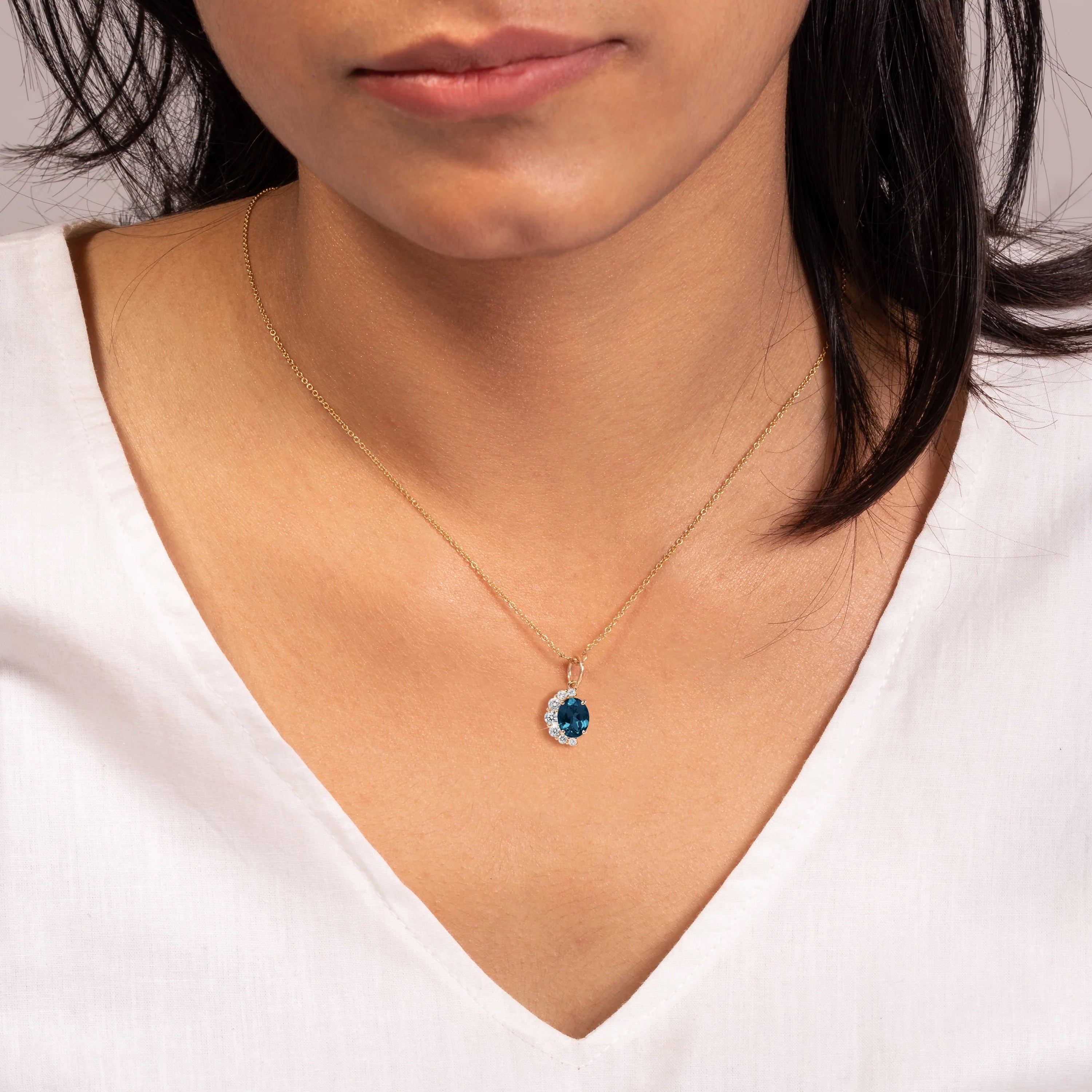 Skyfall London Blue Topaz Necklace - ARTSY SILVER