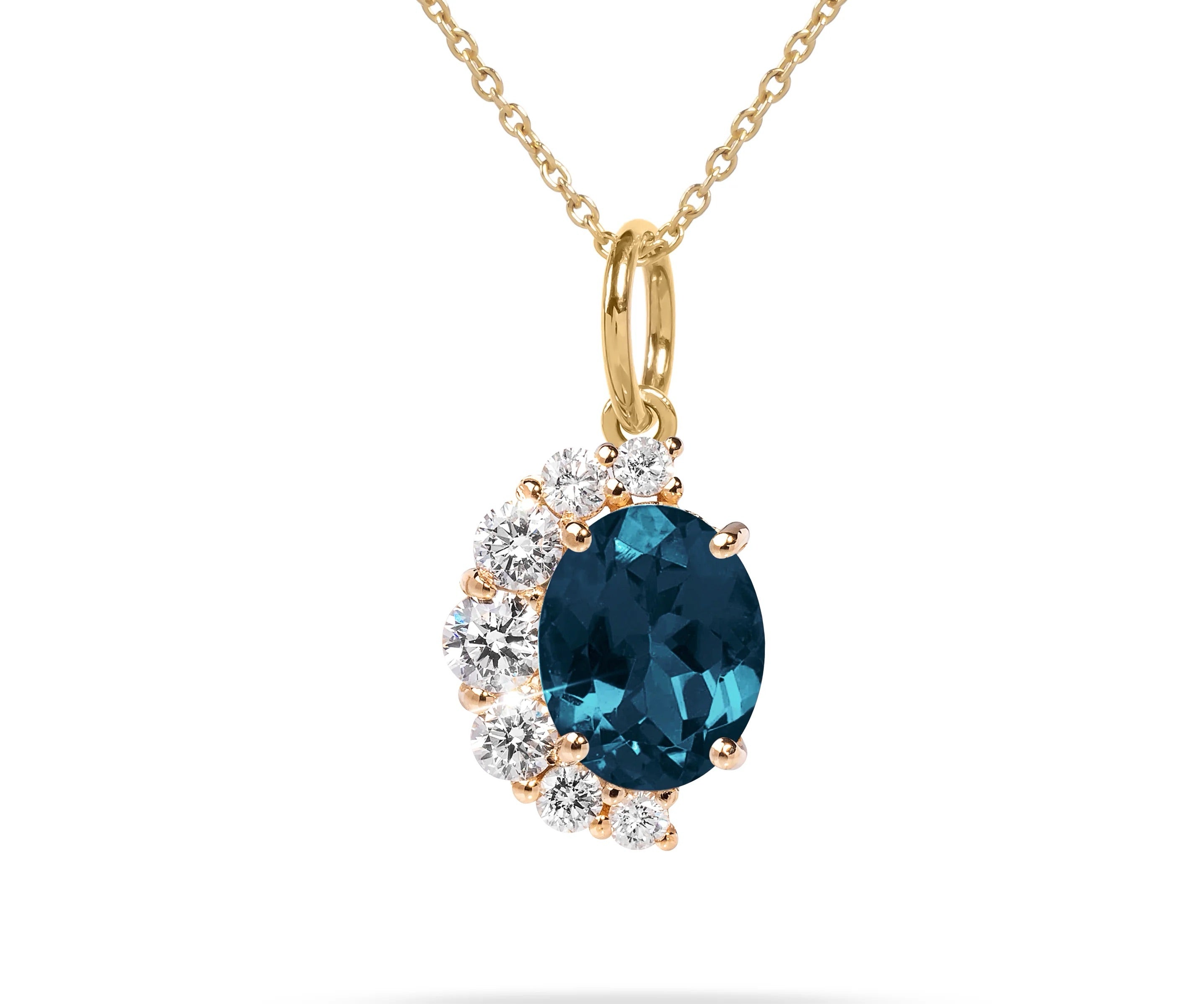 Skyfall London Blue Topaz Necklace - ARTSY SILVER