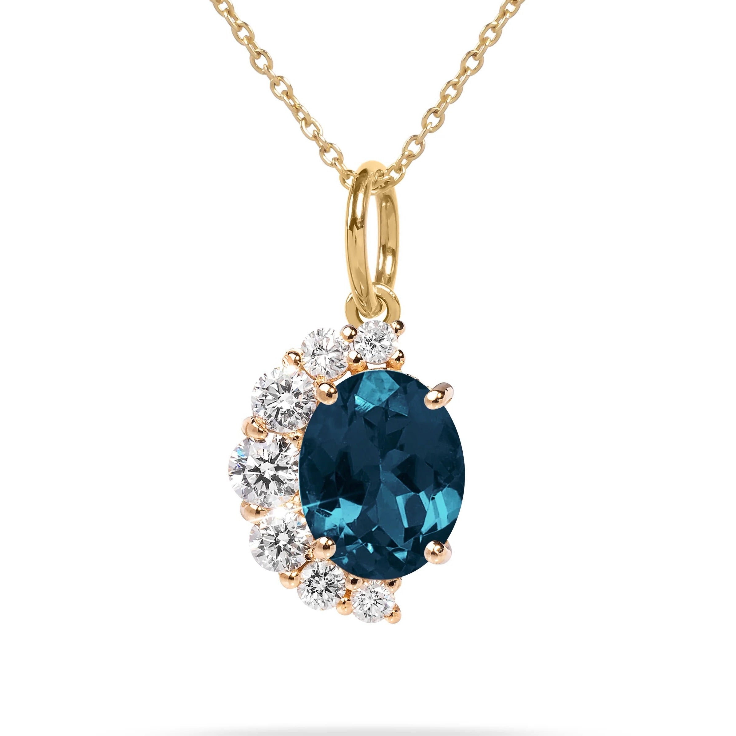 Skyfall London Blue Topaz Necklace - ARTSY SILVER