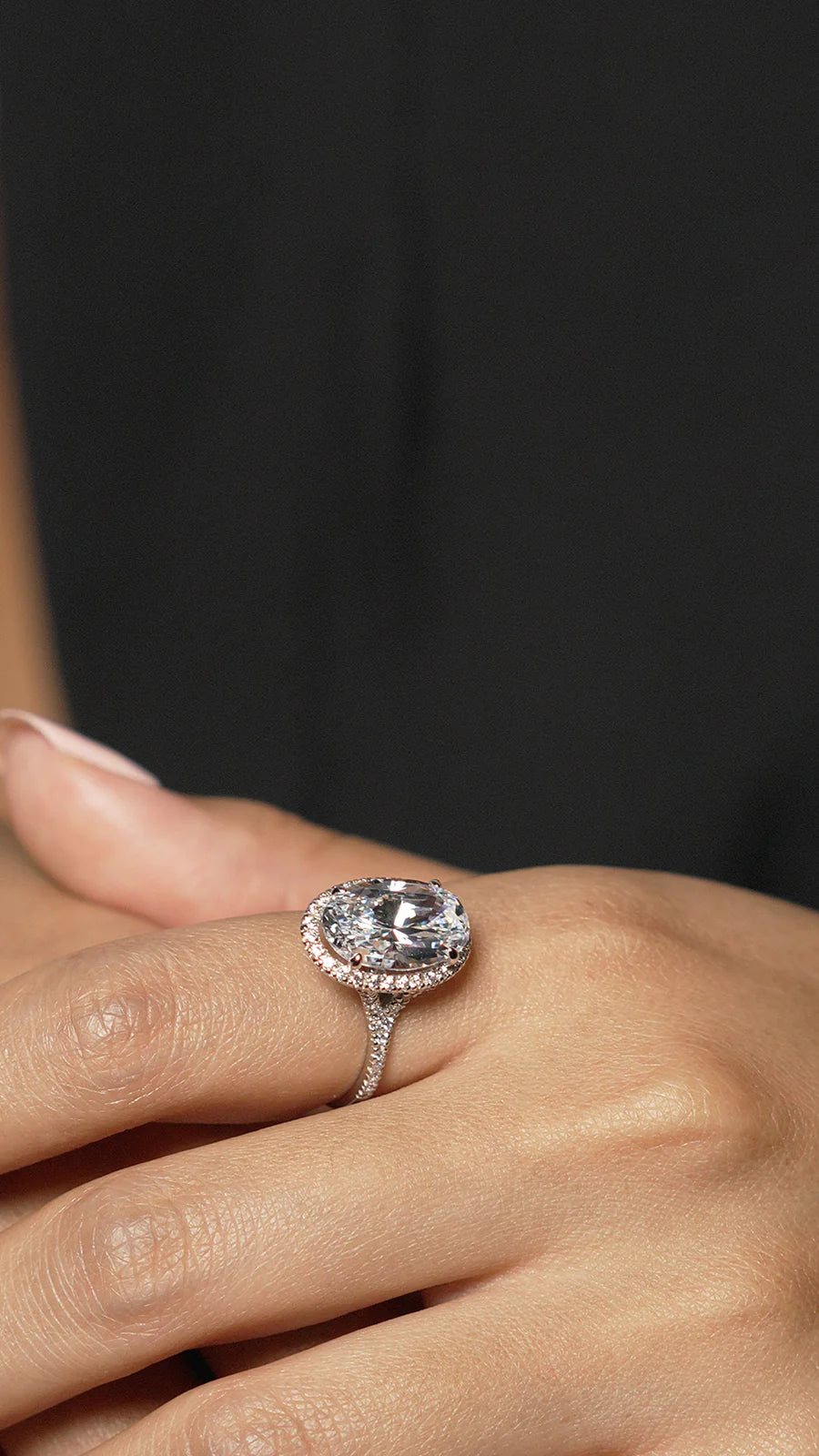 Solitaire White Zircon Ring