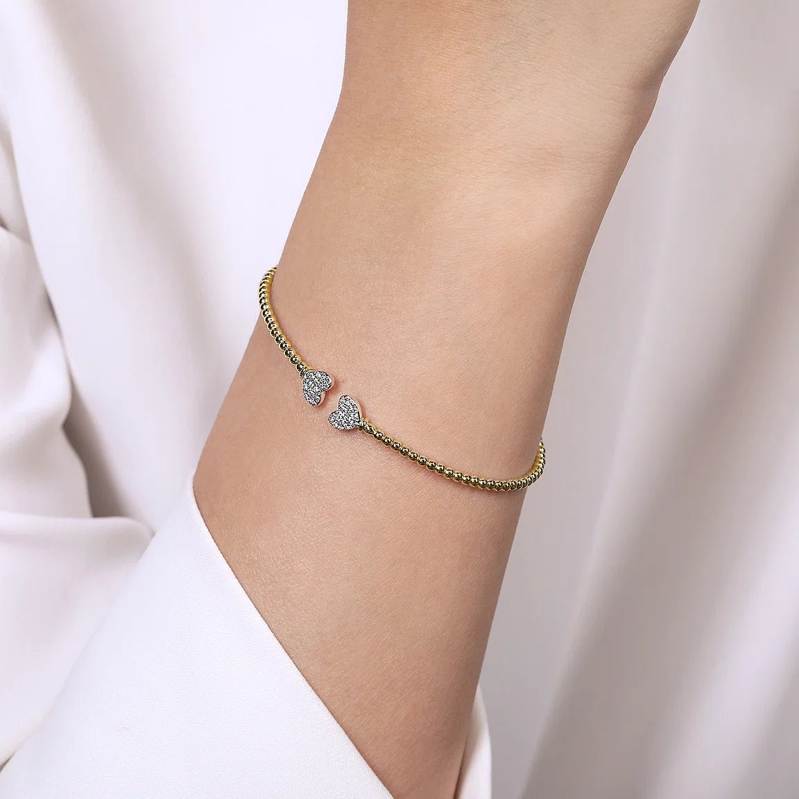 Soulmates Symphony Zircon Bangle - ARTSY SILVER
