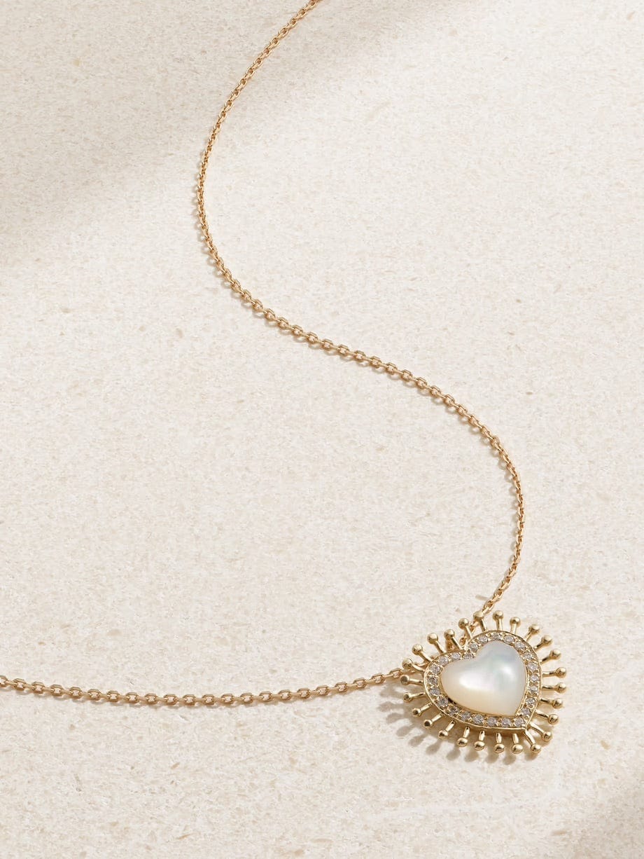 Sweet Heart Opal Necklace - ARTSY SILVER