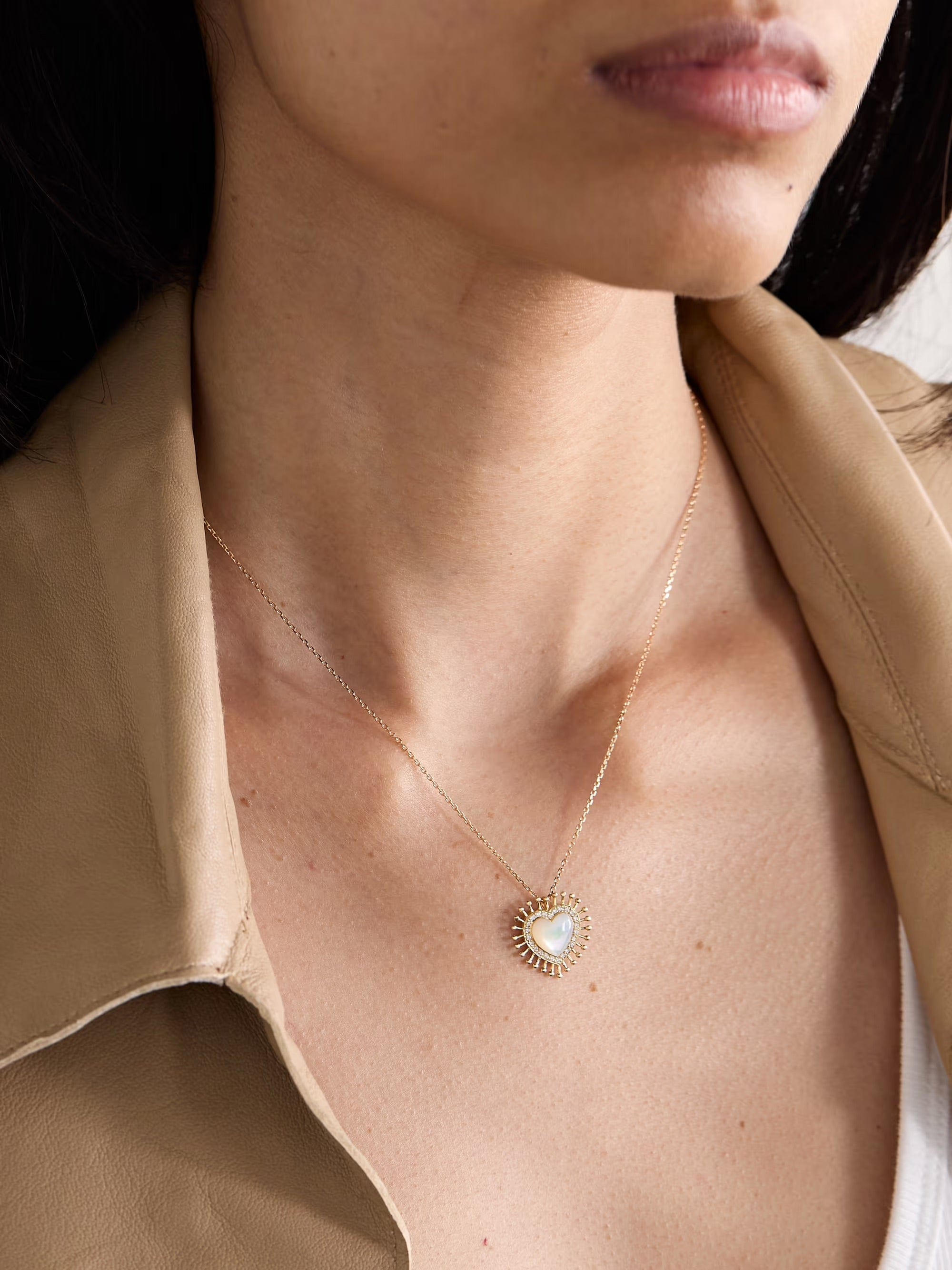 Sweet Heart Opal Necklace - ARTSY SILVER