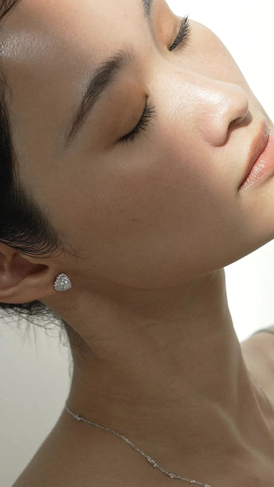 Sweetheart Silver Zircon Earrings - ARTSY SILVER