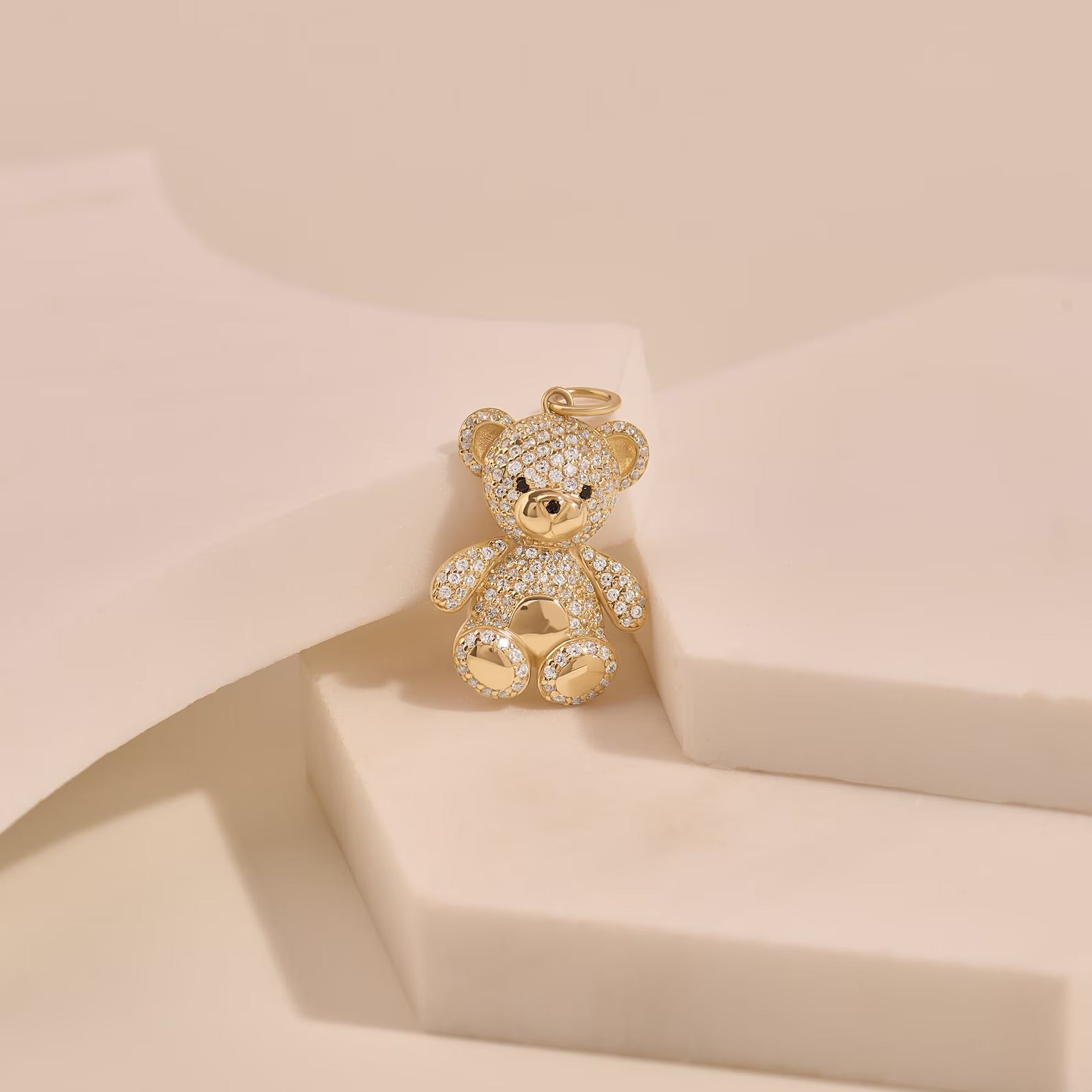 Teddy Bear Necklace - ARTSY SILVER