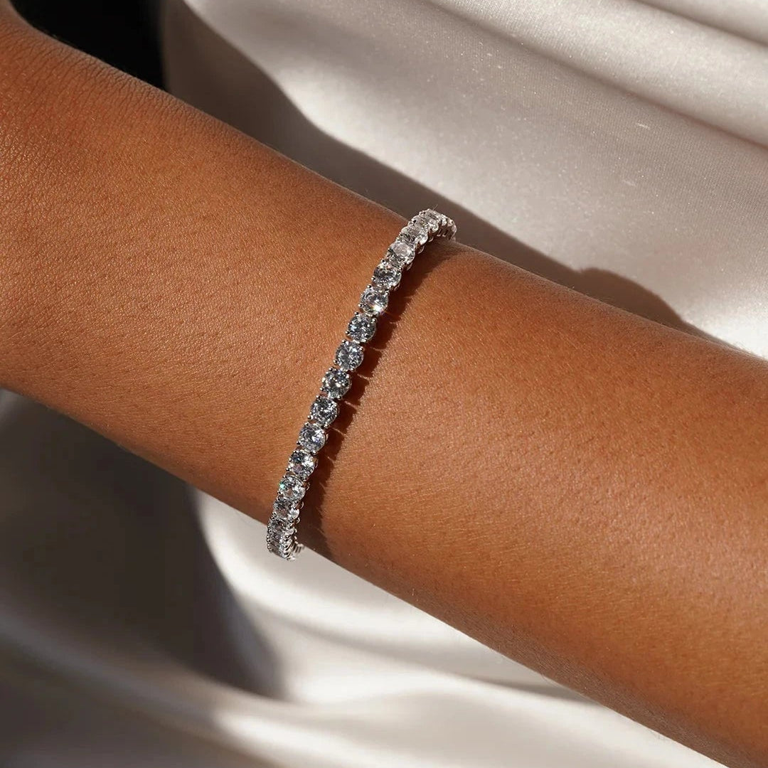 4mm Tennis Bracelet Silver - ARTSY SILVER