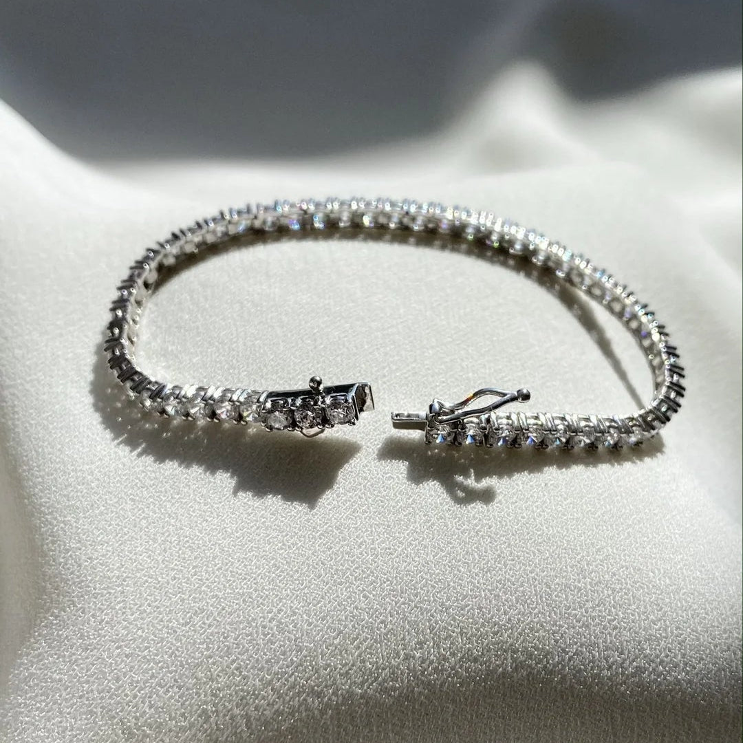 4mm Tennis Bracelet Silver - ARTSY SILVER