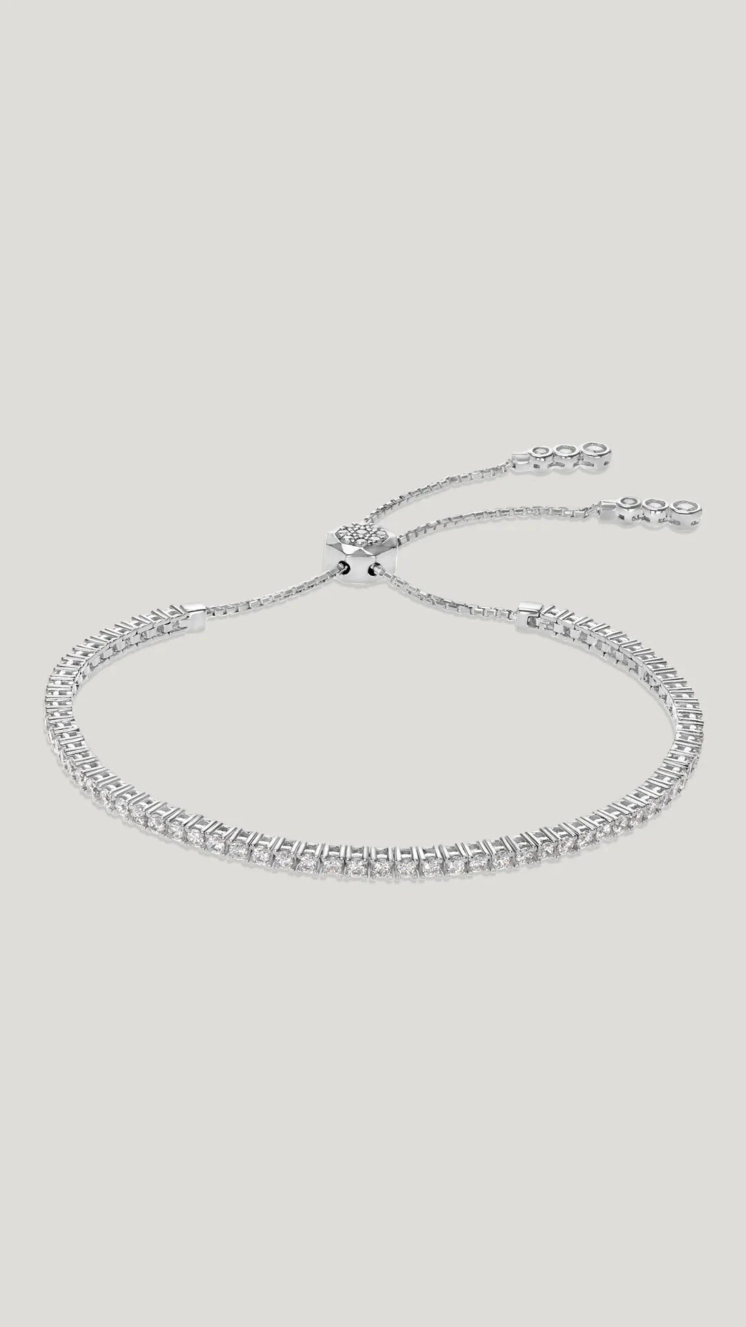 Tennis Adjustable Bracelet 3mm Silver - ARTSY SILVER