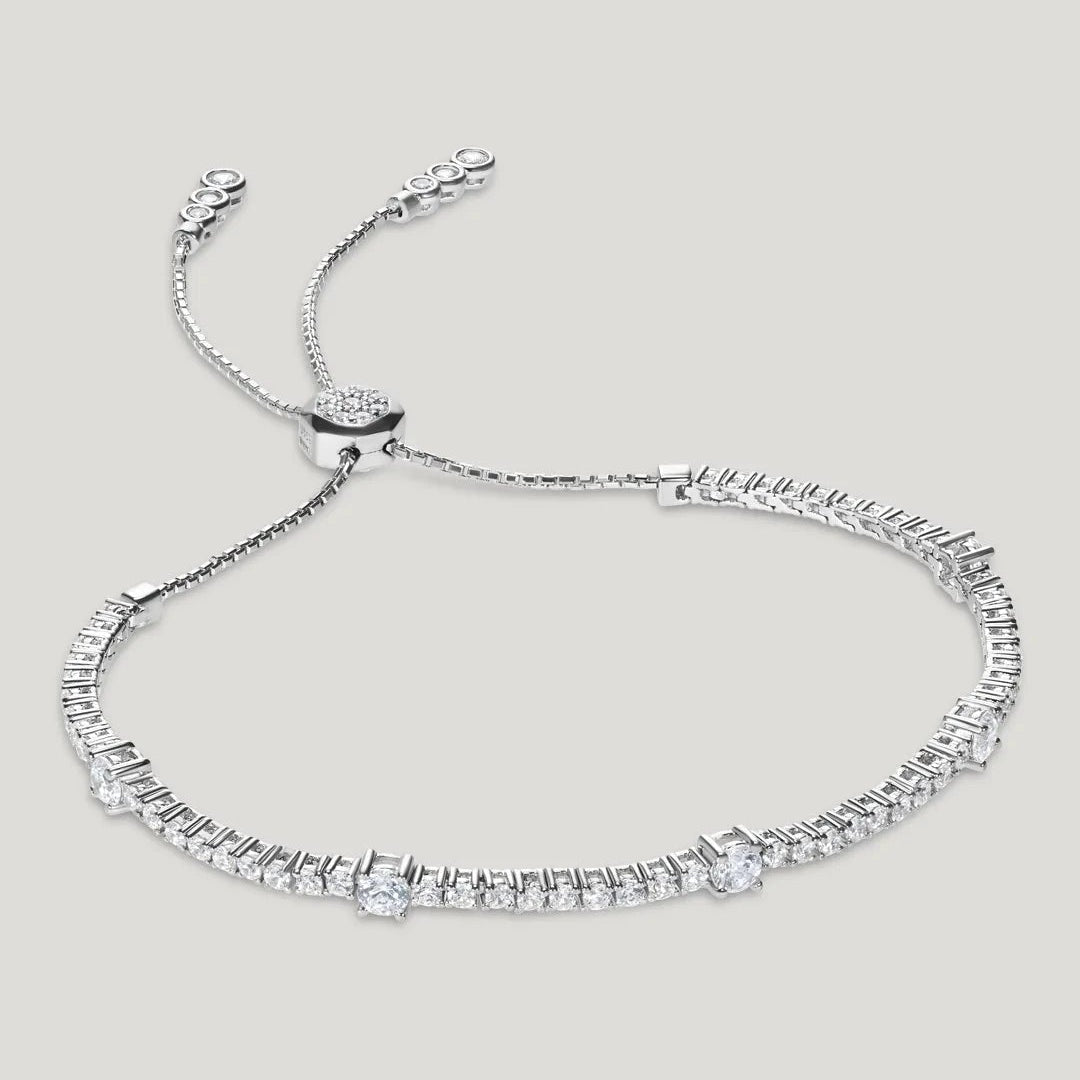 Tennis Multi Stone Bracelet Silver - ARTSY SILVER
