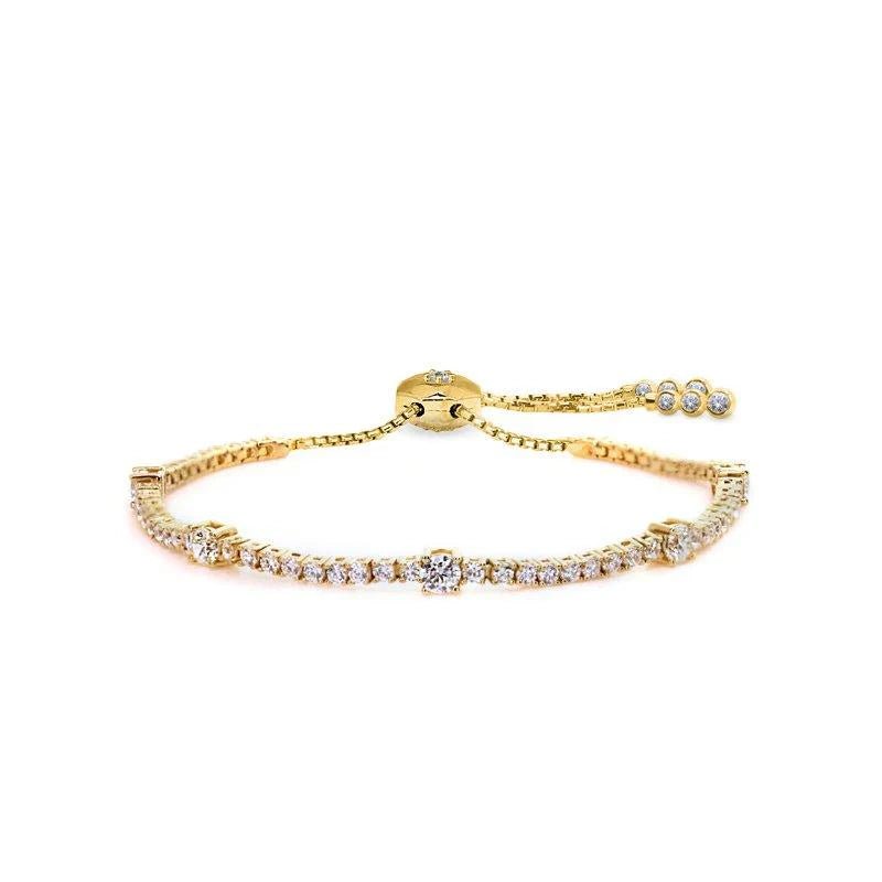 Tennis Multi Stone Bracelet Gold Plated - ARTSY SILVER