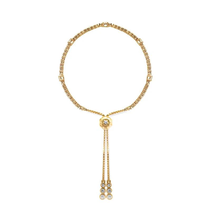 Tennis Multi Stone Bracelet Gold Plated - ARTSY SILVER