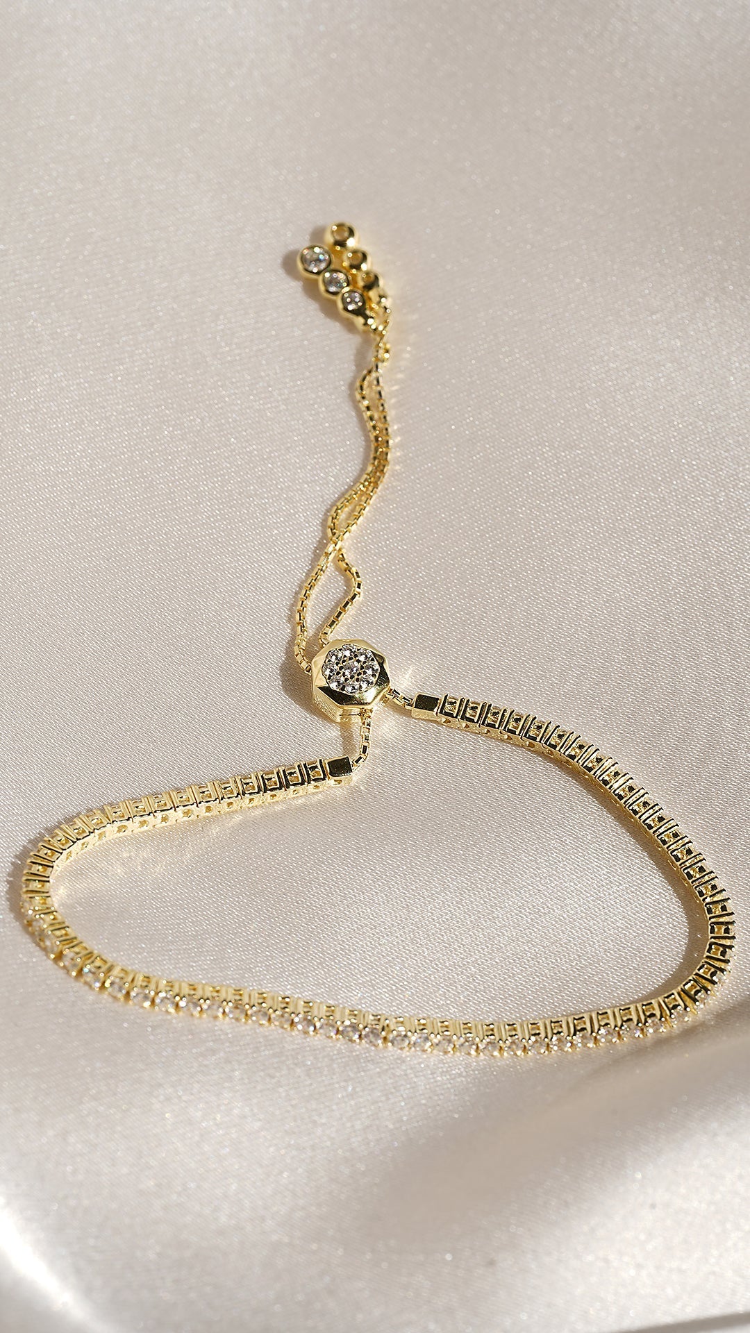 Tennis Adjustable Bracelet 3mm Silver - ARTSY SILVER