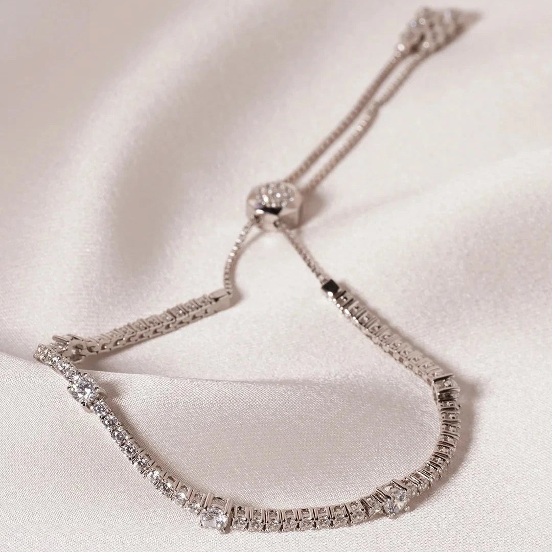 Tennis Multi Stone Bracelet Silver - ARTSY SILVER