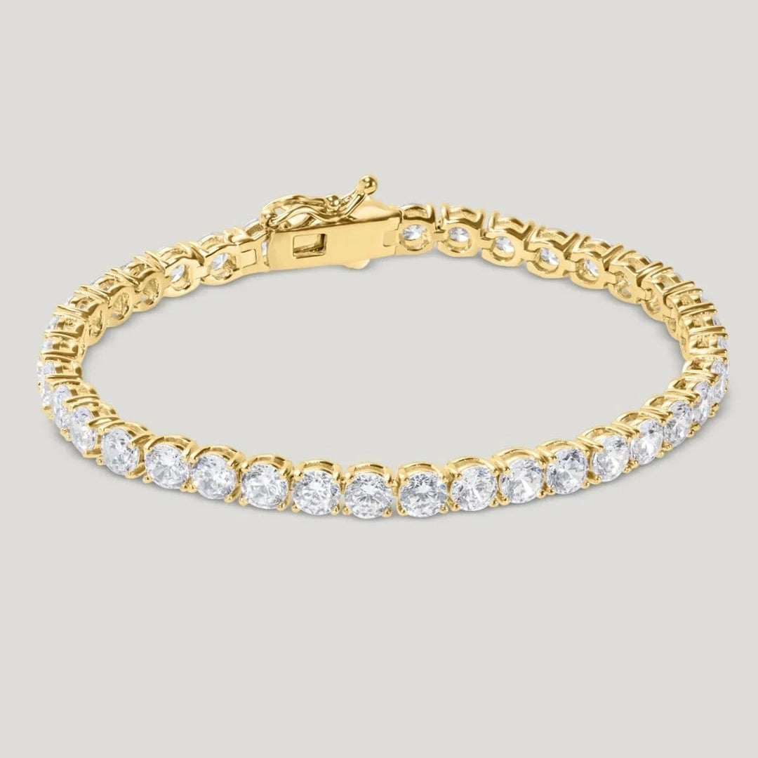 5mm Tennis Bracelet Gold Plated - ARTSY SILVER