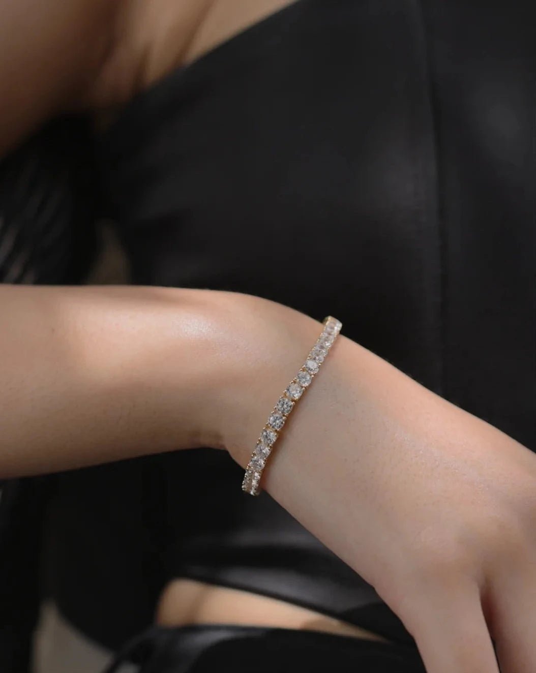 5mm Tennis Bracelet Gold Plated - ARTSY SILVER