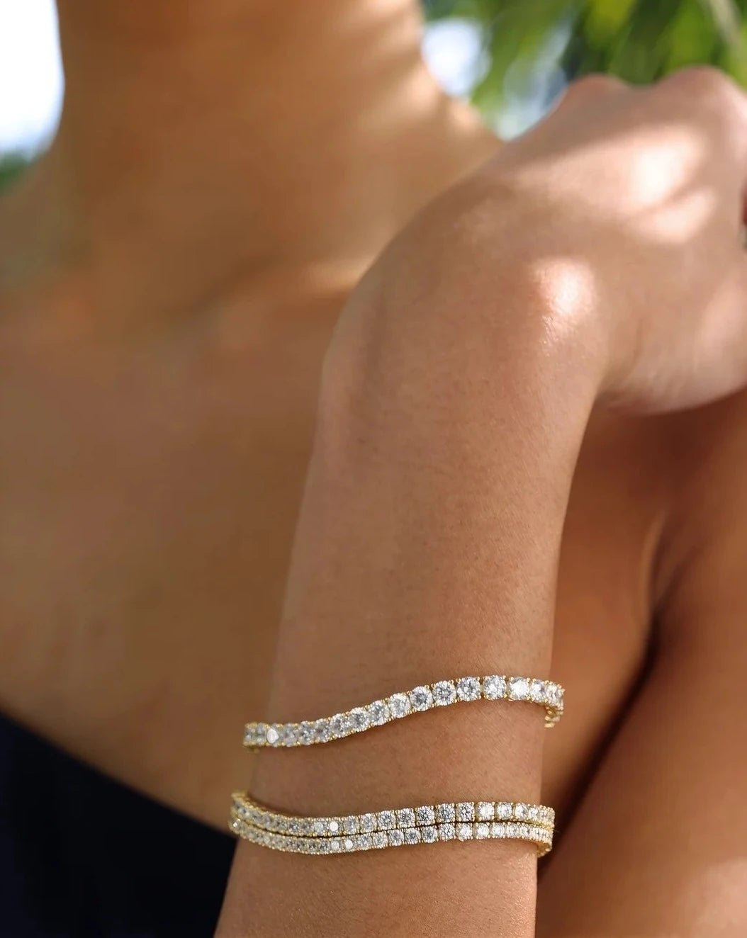 5mm Tennis Bracelet Gold Plated - ARTSY SILVER