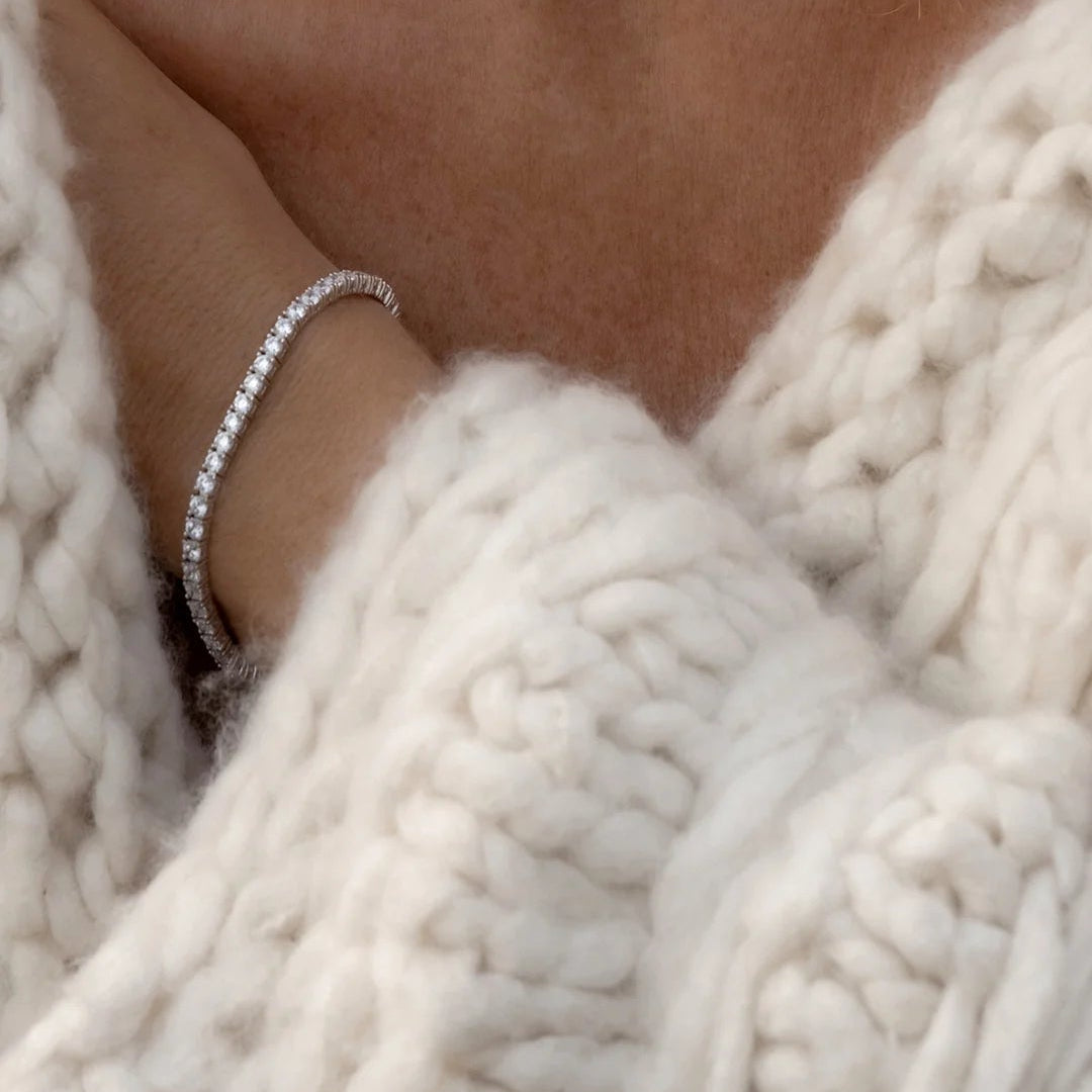 3mm Tennis Bracelet Silver - ARTSY SILVER